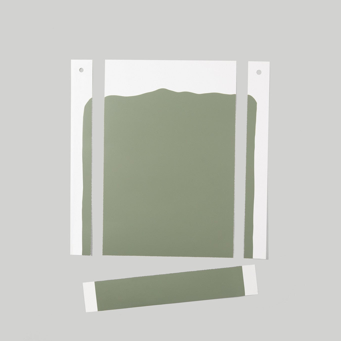 A photo of the 060 laying flat showing how the perforated edges work to give an edge to edge drawdown